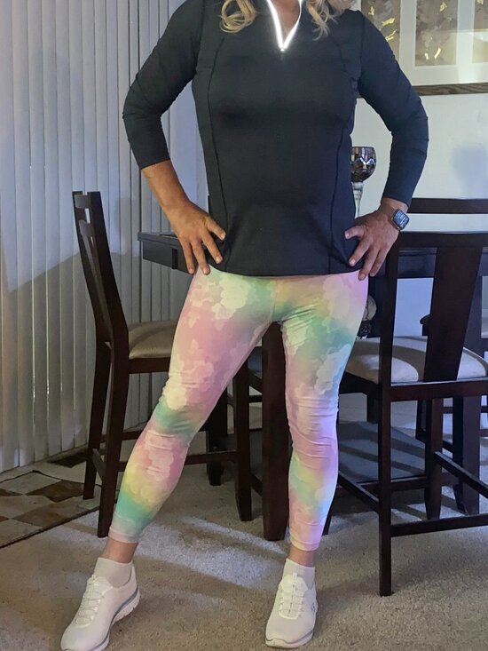 Victoria's Secret Pants - Worn Victoria's Secret Large White and Pink floral leggings